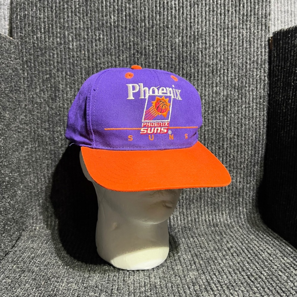 Vintage Phoenix Suns Hat Mens OSFA Purple Orange NBA Snapback Basketball Twins